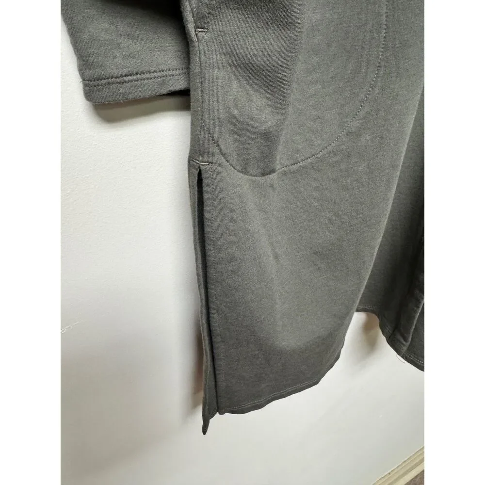 J. JILL PURE JILL Olive Green Hooded One Button Cardigan Pima Cotton/Modal, XL
